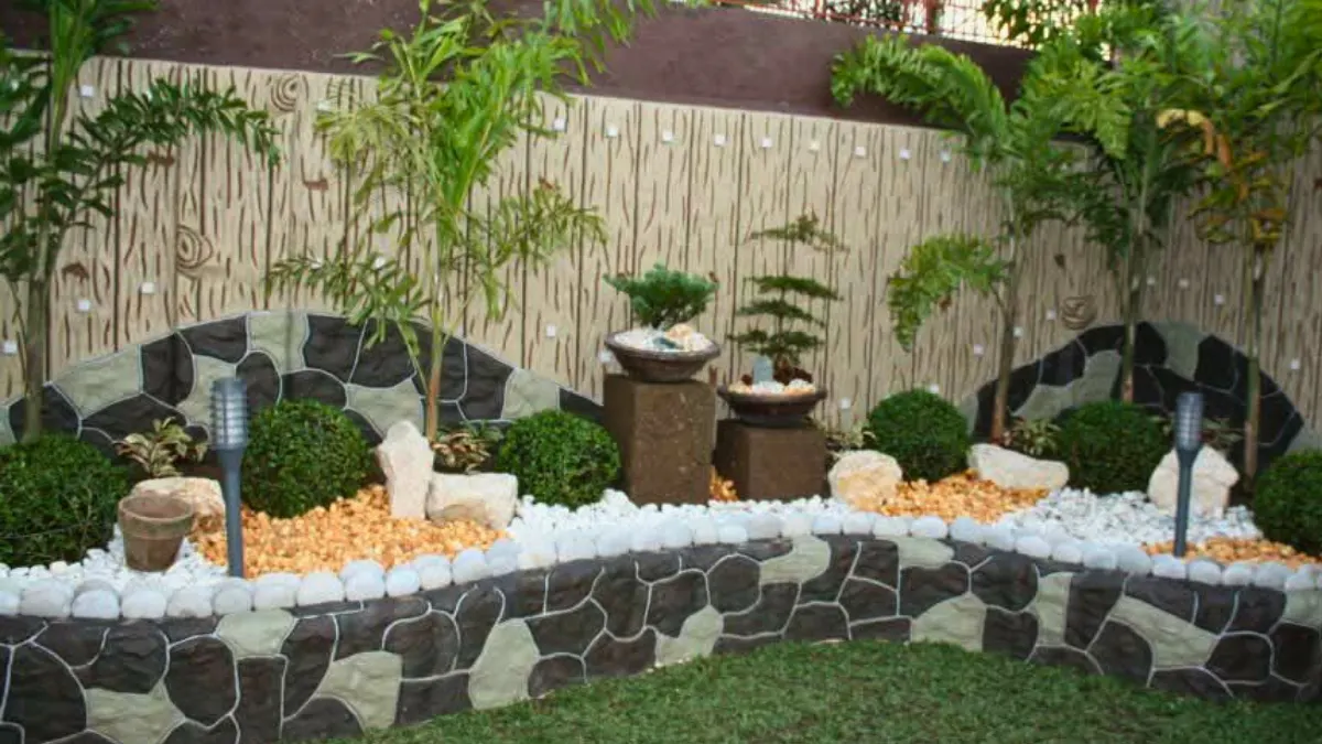 Front yard transformation with tropical plants